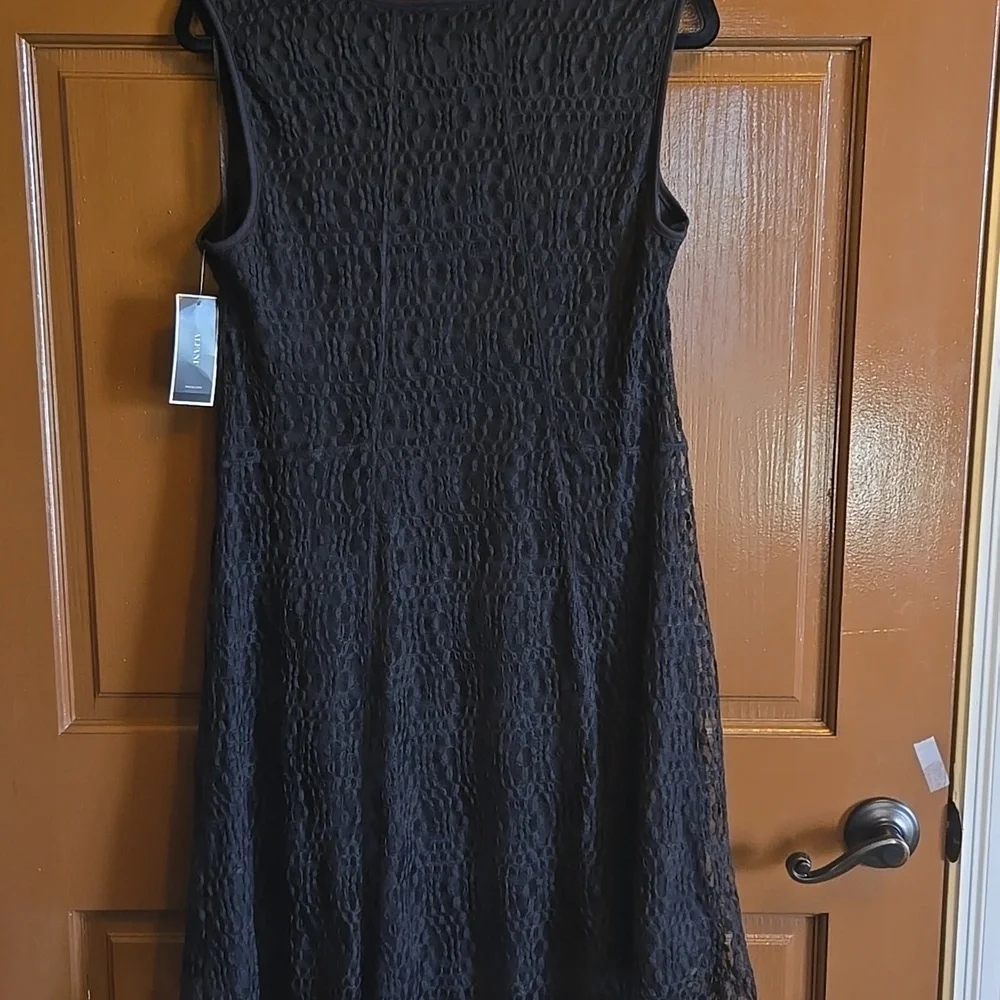 Alfani-Black tank style pullover sleeveless mesh lace dress Sz L NWT. - Picture 6 of 8